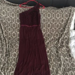 David’s bridal Maroon floor length dress